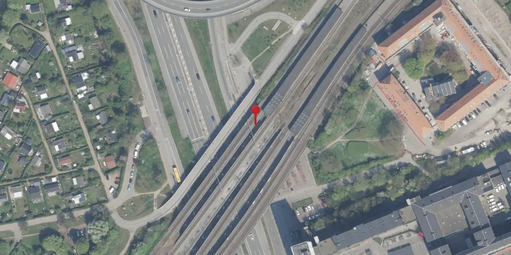 Historisk kort over Lyngbyvejen S-togsstation [1934-1972]