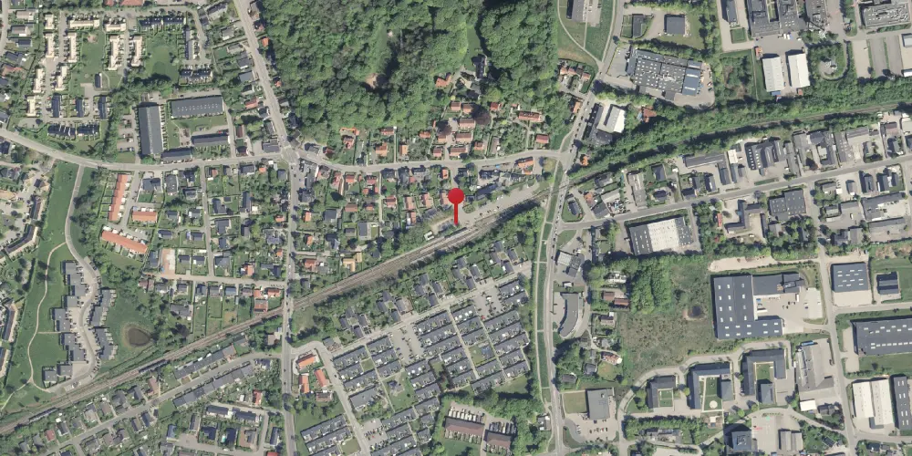 Historisk kort over Lystrup Letbanestation