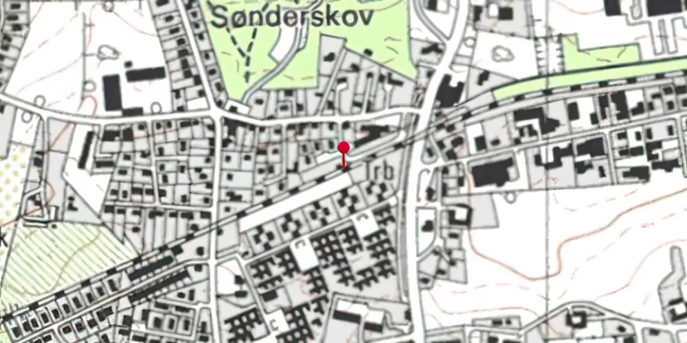 Historisk kort over Lystrup Station [1877-1977]