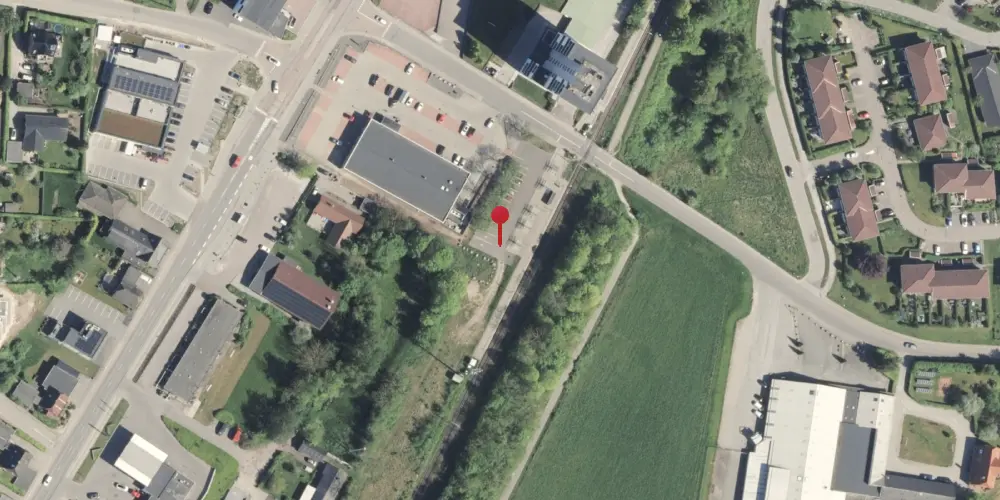 Historisk kort over Løgten Station [1877-1968]