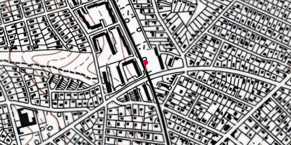 Historisk kort over Vestre Strandallé Letbanestation