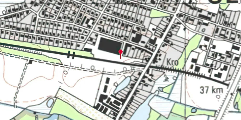 Historisk kort over Ullerslev Station [1865-1973]