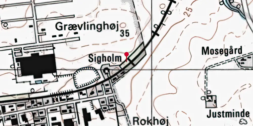 Historisk kort over Hovmarken Letbanestation Historisk kort over Hovmarken Letbanestation