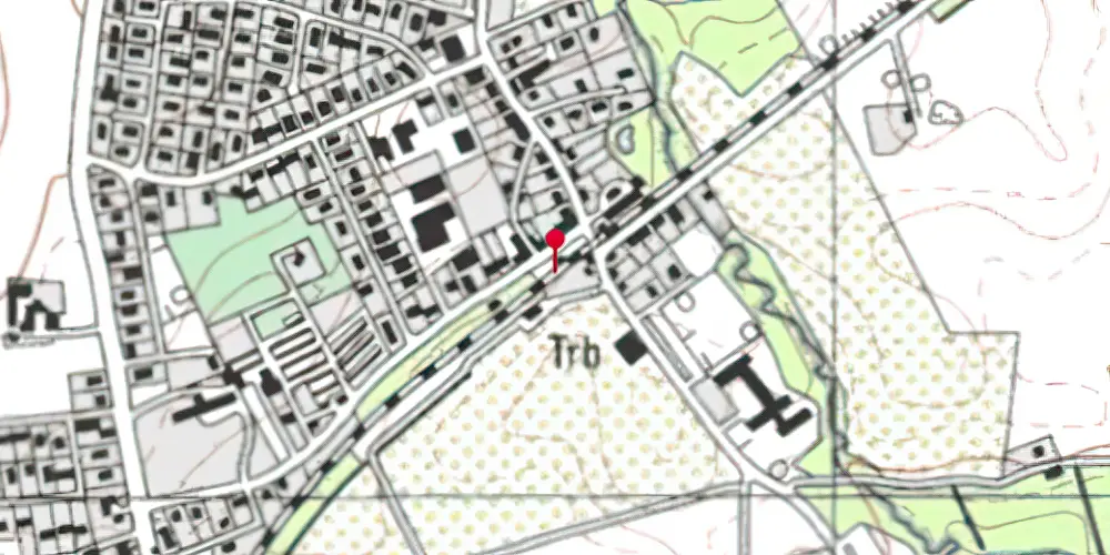 Historisk kort over Hjortshøj Letbanestation