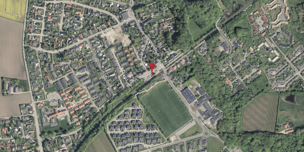 Historisk kort over Hjortshøj Letbanestation