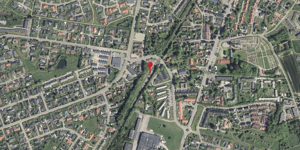 Historisk kort over Skødstrup Letbanestation Historisk kort over Skødstrup Letbanestation