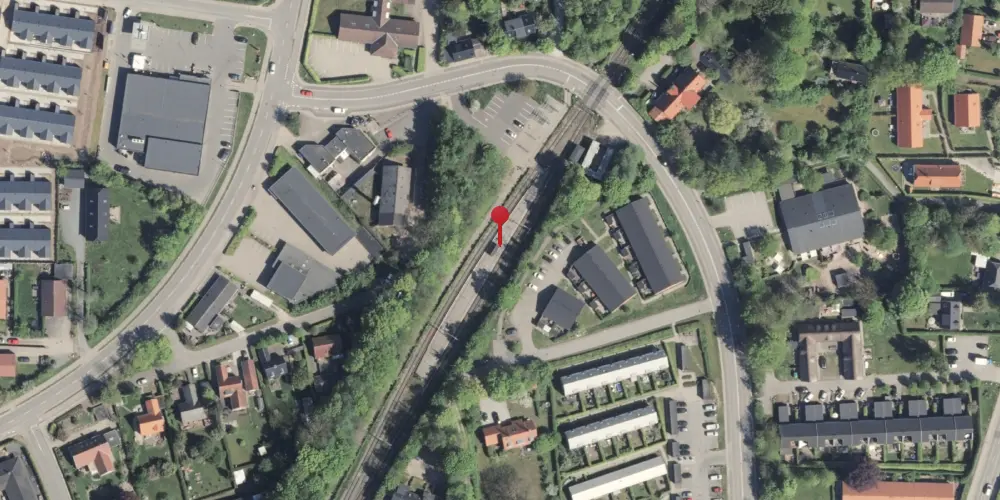 Historisk kort over Skødstrup Letbanestation Historisk kort over Skødstrup Letbanestation