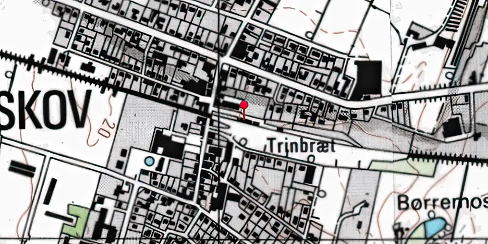 Historisk kort over Langeskov Station [1888-1977]