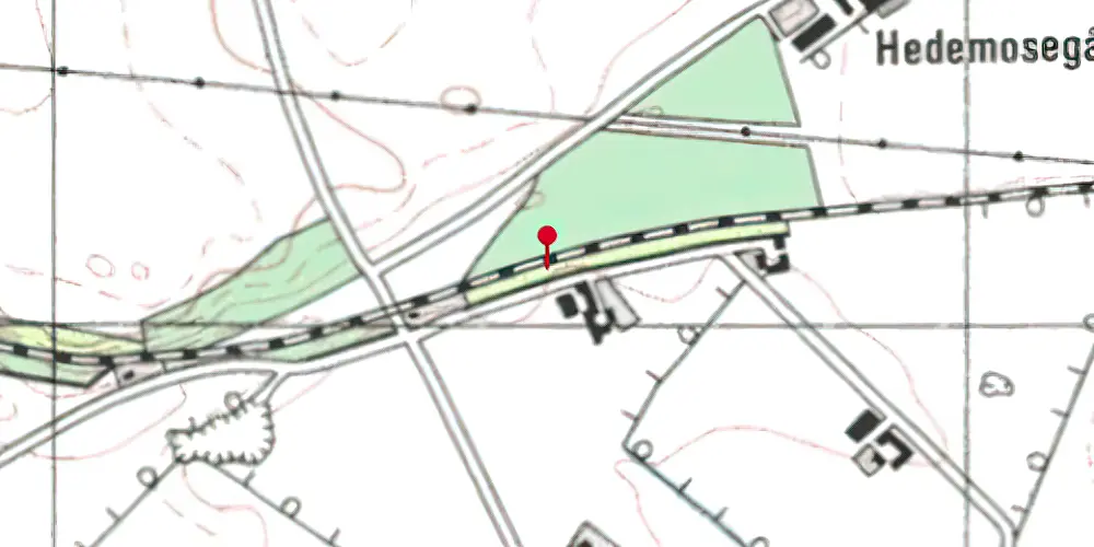 Historisk kort over Hallendrup Trinbræt