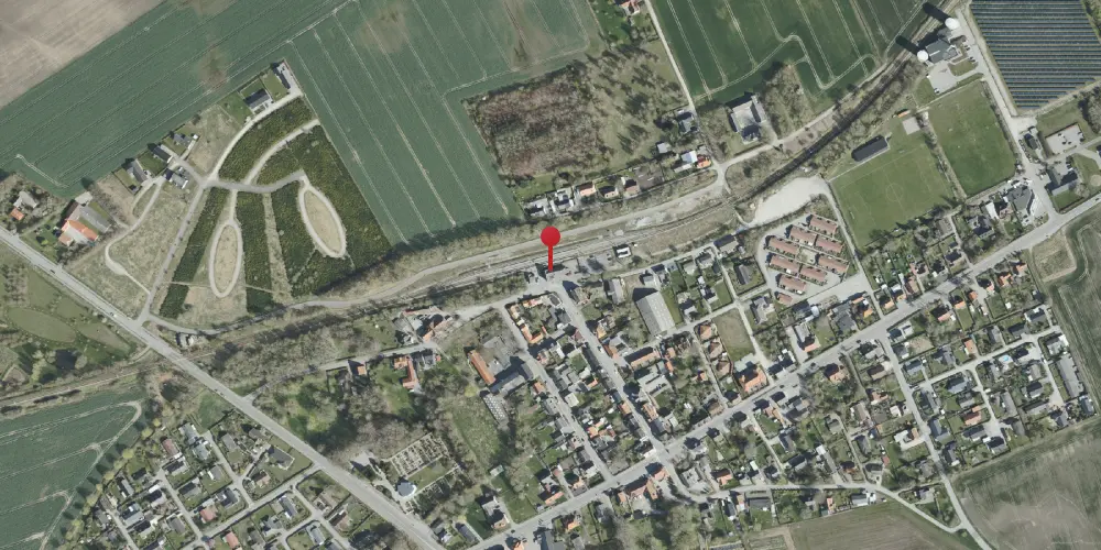 Historisk kort over Trustrup Letbanestation