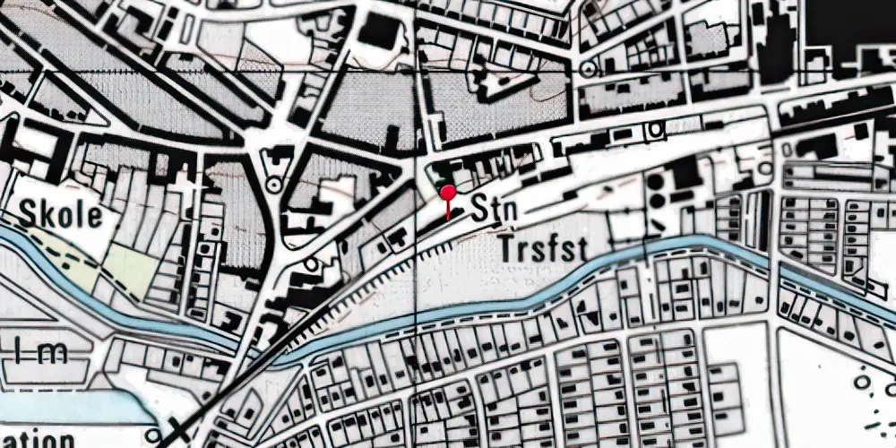 Historisk kort over Grenaa Letbanestation Historisk kort over Grenaa Letbanestation