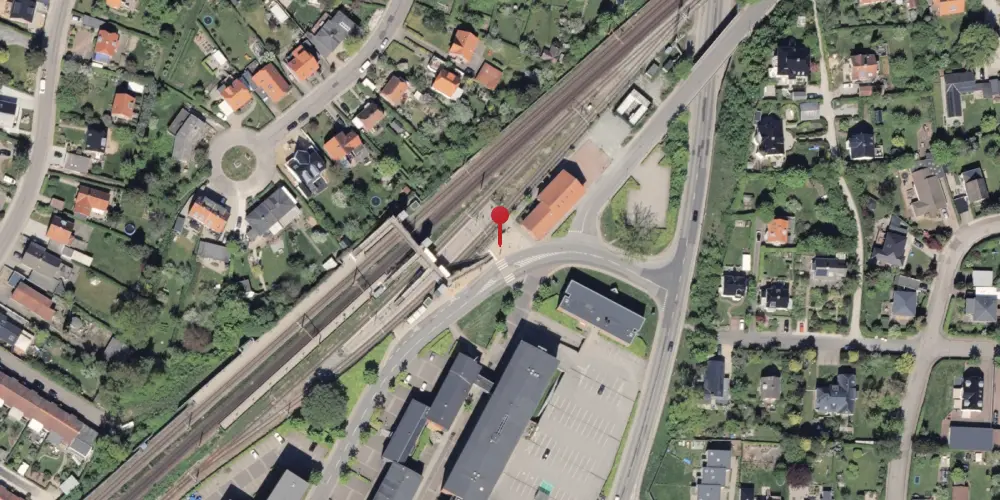 Historisk kort over Viby Jylland Letbanestation Historisk kort over Viby Jylland Letbanestation