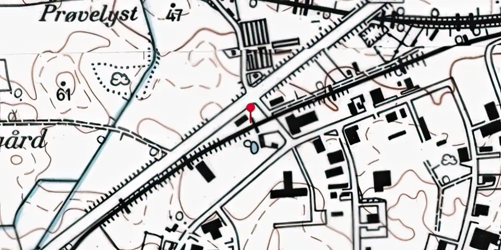 Historisk kort over Øllegårdsvej Letbanestation