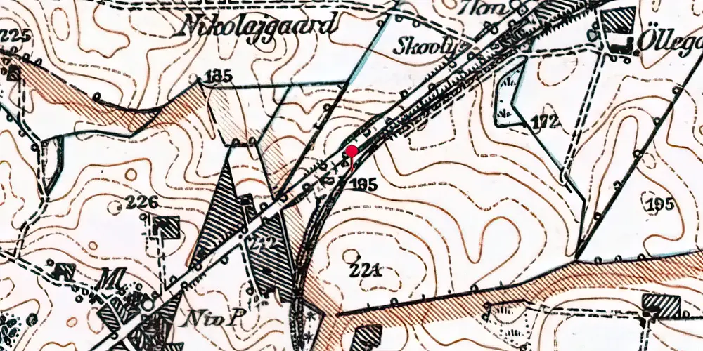 Historisk kort over Gunnar Clausensvej Letbanestation