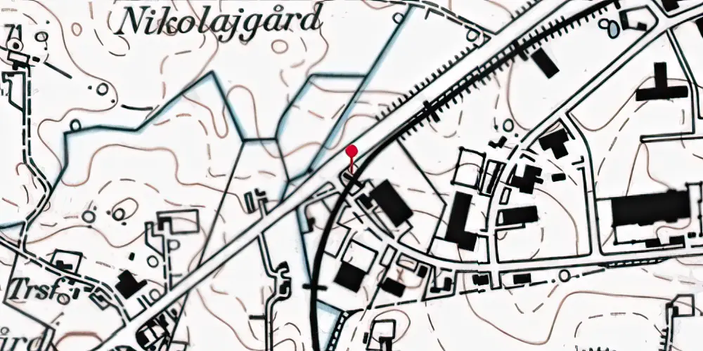 Historisk kort over Gunnar Clausensvej Letbanestation