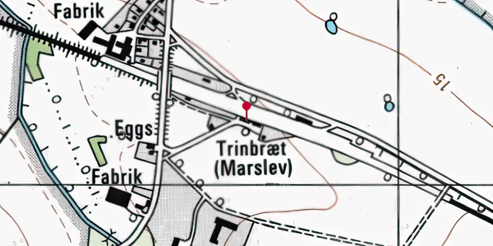 Historisk kort over Marslev Station [1908-1973]