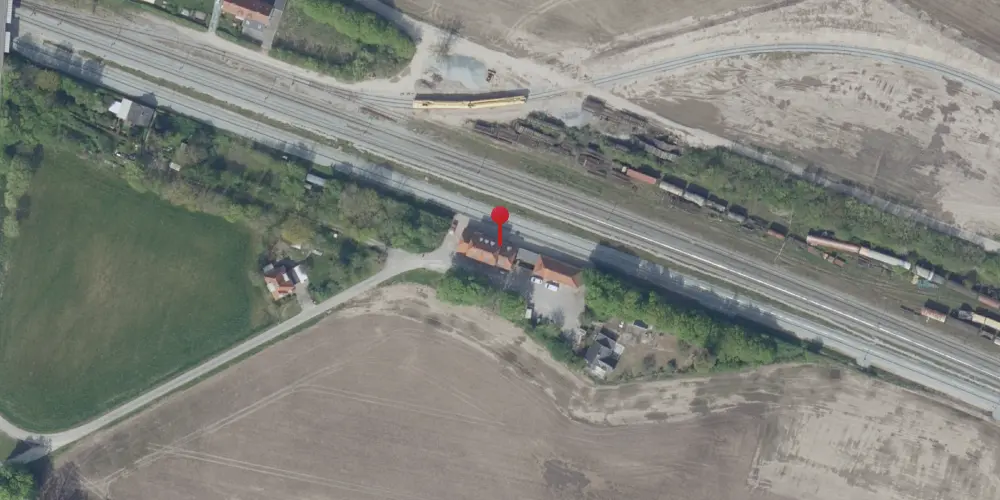 Historisk kort over Marslev Station [1908-1973]