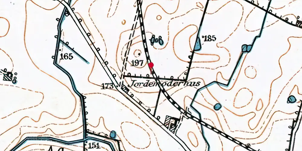Historisk kort over Mølleparken Letbanestation