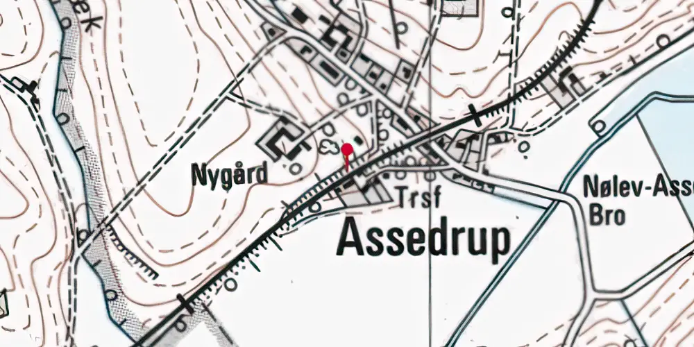 Historisk kort over Assedrup Letbanestation