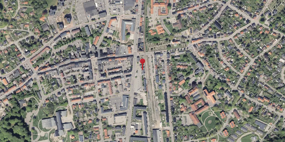 Historisk kort over Odder Letbanestation Historisk kort over Odder Letbanestation