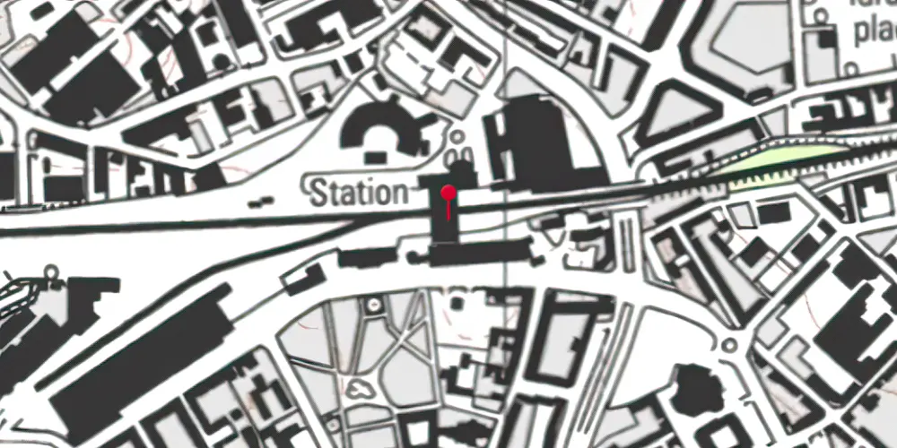 Historisk kort over Odense Banegård Center Historisk kort over Odense Banegård Center