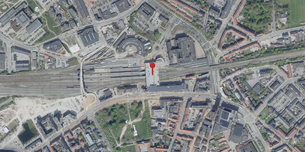 Historisk kort over Odense Banegård Center Historisk kort over Odense Banegård Center