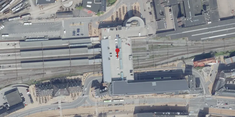 Historisk kort over Odense Banegård Center Historisk kort over Odense Banegård Center