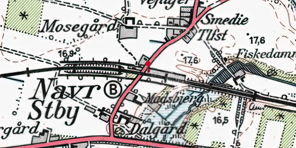 Historisk kort over Naur Holdeplads [1875-1900]