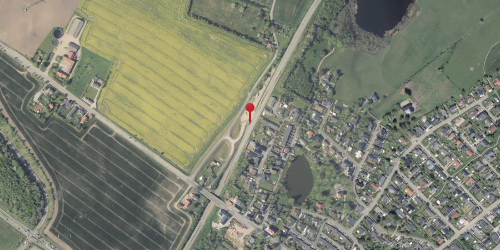 Historisk kort over Mundelstrup Teknisk Station