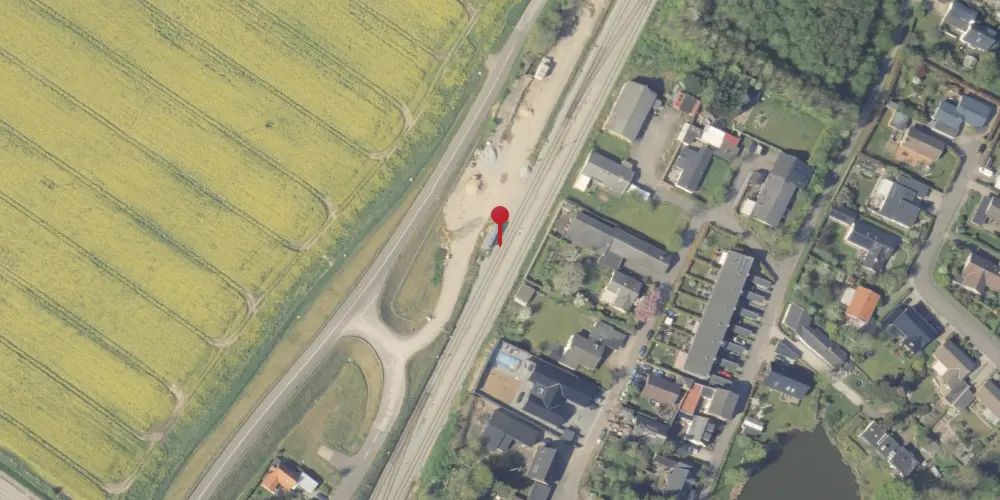 Historisk kort over Mundelstrup Teknisk Station