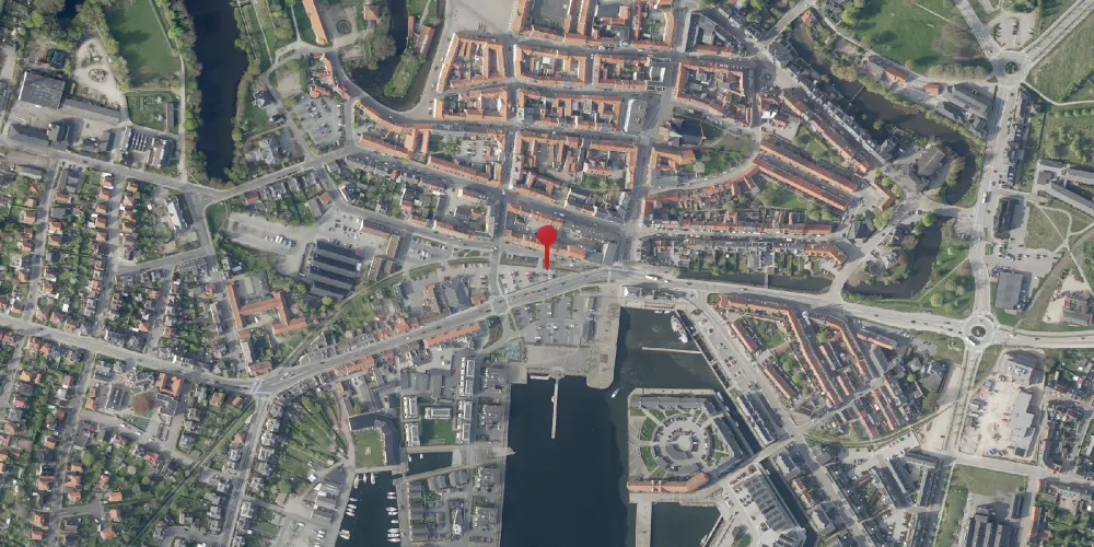 Historisk kort over Nyborg Lokal Station [1934-1949]