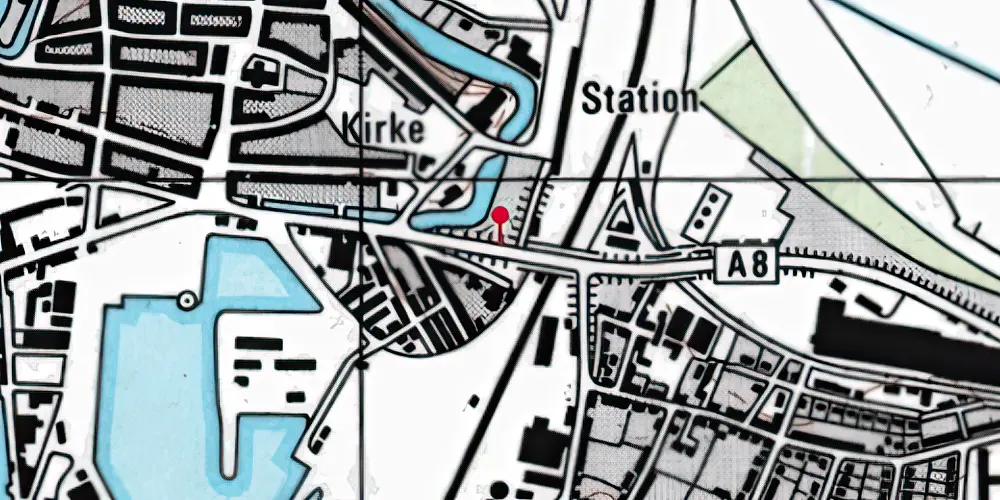 Historisk kort over Nyborg Station [1865-1871]