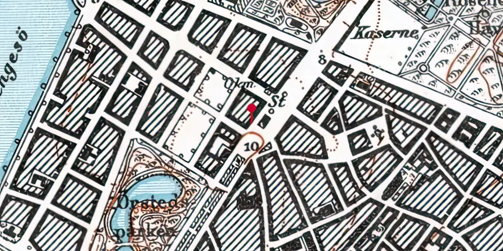 Historisk kort over Nørreport Station [1934-2002]