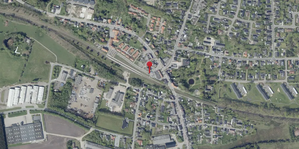 Historisk kort over Rødkærsbro Station [1863-1912]