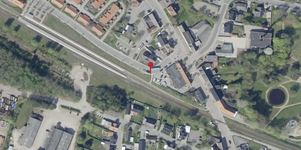 Historisk kort over Rødkærsbro Station [1863-1912]