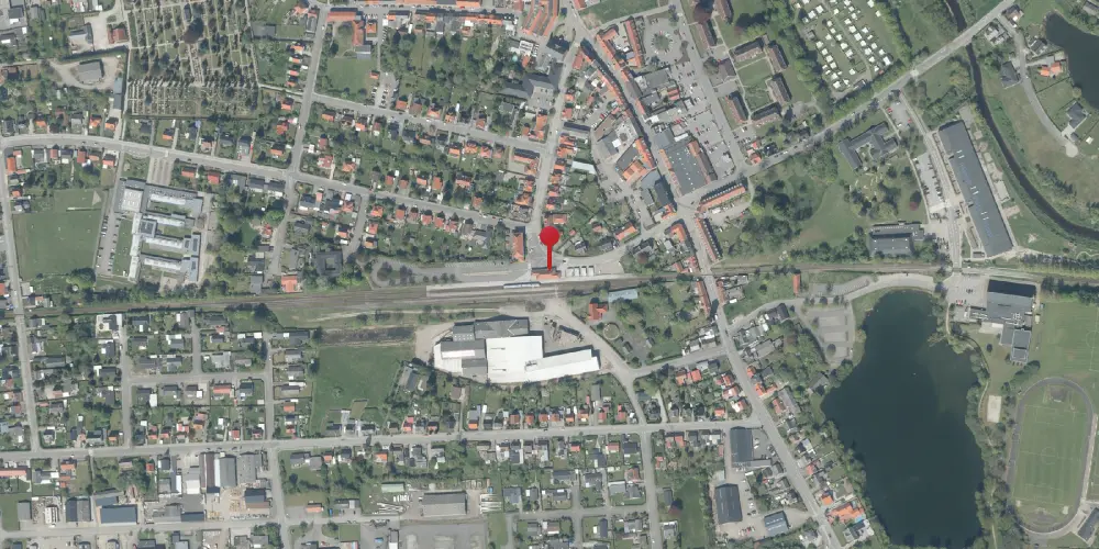 Historisk kort over Sakskøbing Station [1874-1985]