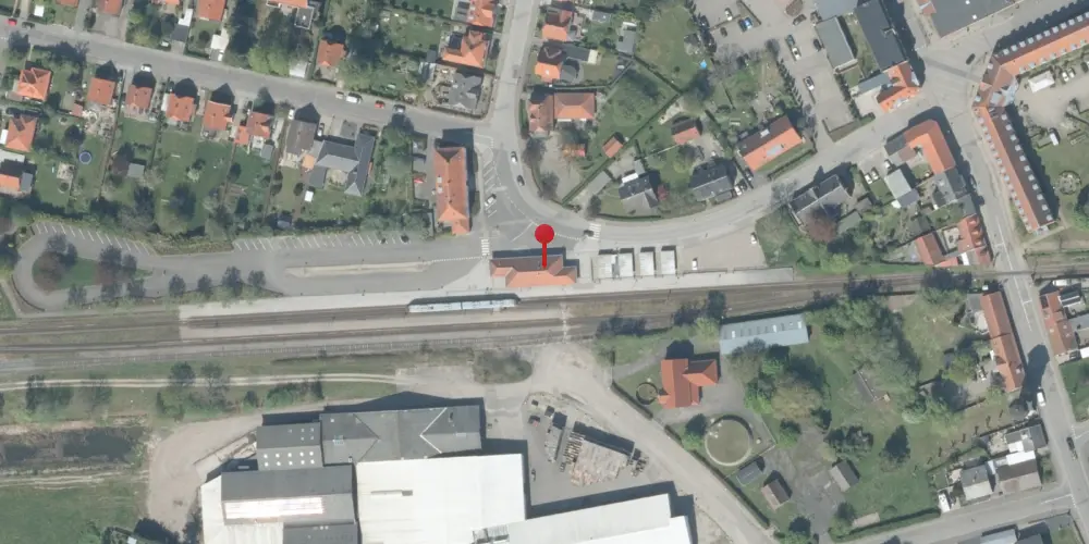 Historisk kort over Sakskøbing Station [1874-1985]