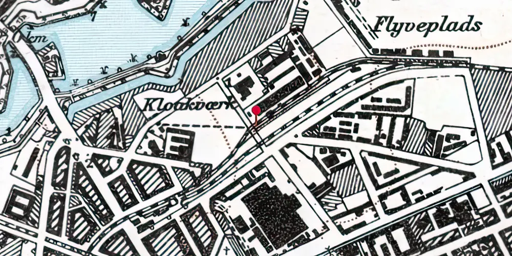 Historisk kort over Amagerbro Godsstation