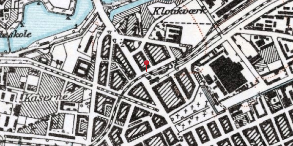 Historisk kort over Amagerbro Trinbræt Historisk kort over Amagerbro Trinbræt