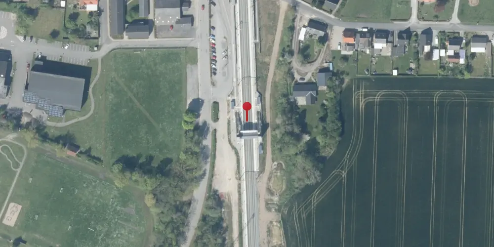 Historisk kort over Nørre Alslev Trinbræt