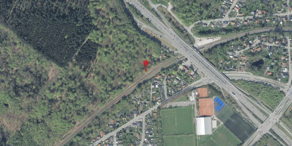 Historisk kort over Skovbrynet Trinbræt [1964-1977]