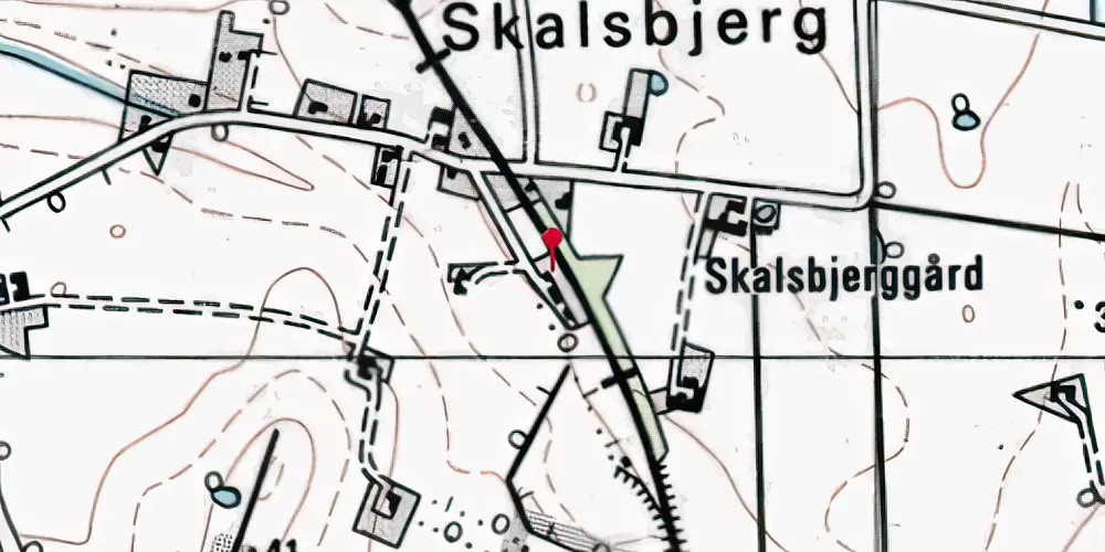 Historisk kort over Sludstrup Trinbræt