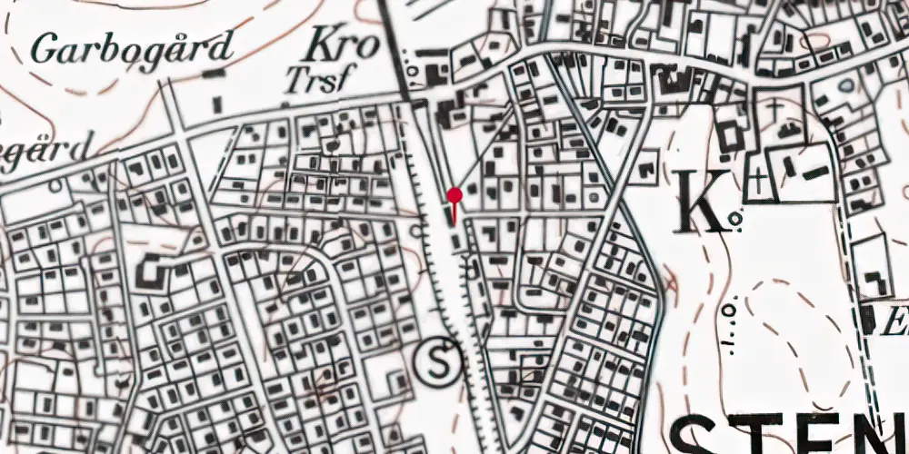 Historisk kort over Stenløse Holdeplads [1882-1909]