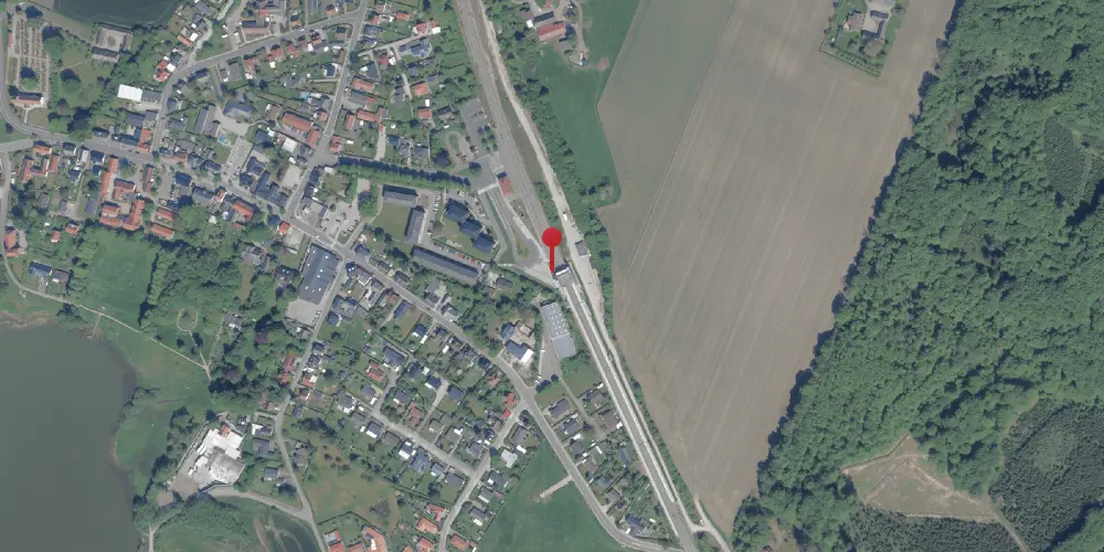 Historisk kort over Glumsø Trinbræt