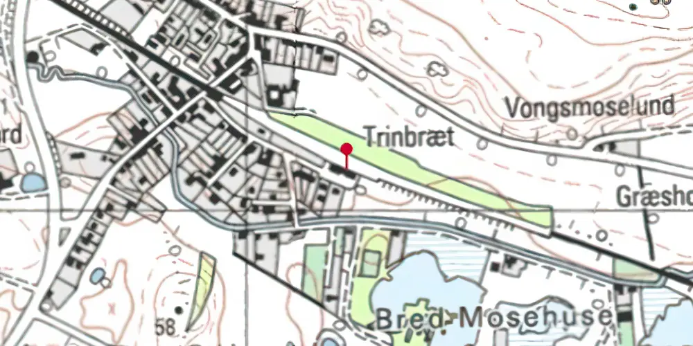 Historisk kort over Bred Station [1908-1970]