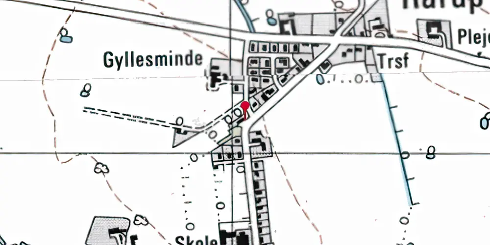 Historisk kort over Vestenskov Station Historisk kort over Vestenskov Station