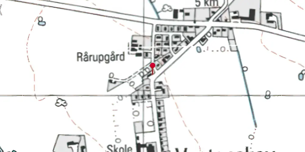 Historisk kort over Vestenskov Station Historisk kort over Vestenskov Station