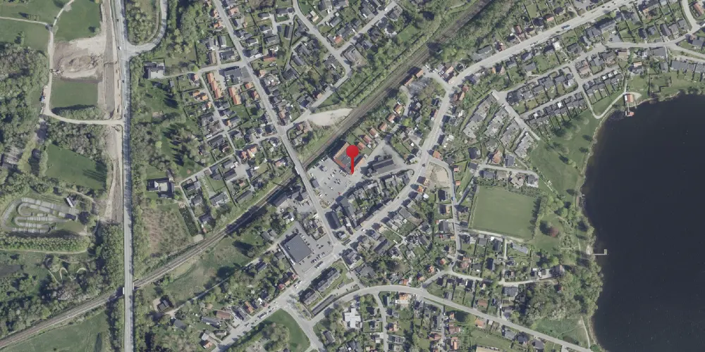 Historisk kort over Stilling Billetsalgssted med Sidespor [1889-1924]