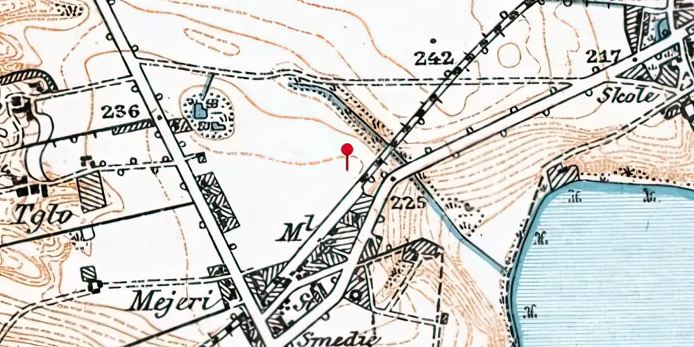 Historisk kort over Stilling Trinbræt [1974-1979]