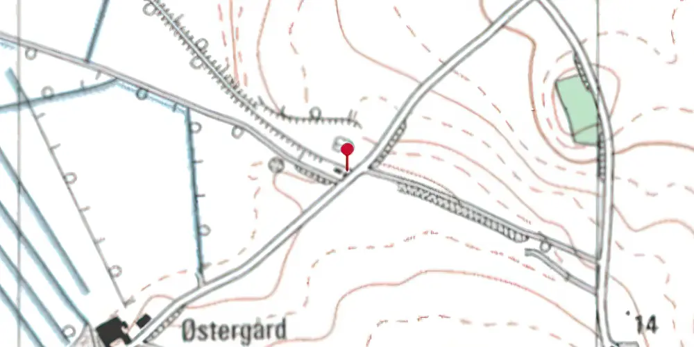 Historisk kort over Komdrup Trinbræt Historisk kort over Komdrup Trinbræt